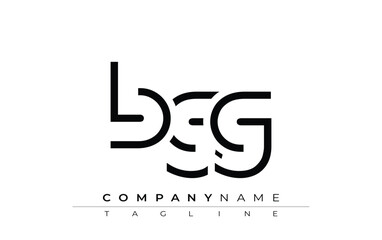 BGG abstract letter design. Modern Business Logo Design With Abstract Typography and Contemporary Style
