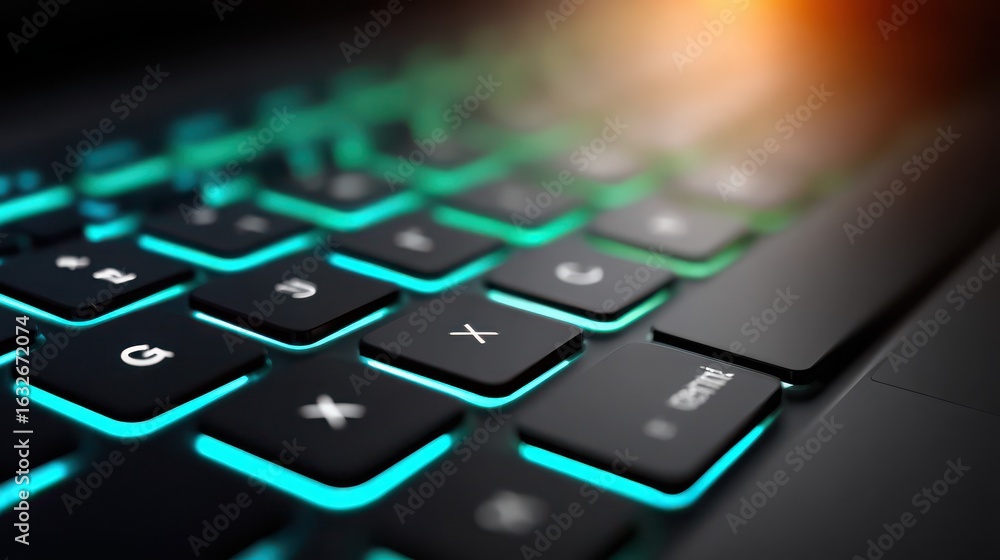 Poster a close up of a keyboard with the letters g, x, and c on it