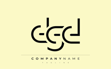 Fototapeta premium DGD abstract letter design. Modern Business Logo Design With Abstract Typography and Contemporary Style
