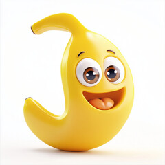 3d yellow banana