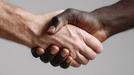 Fototapeta premium Close-up of diverse hands shaking