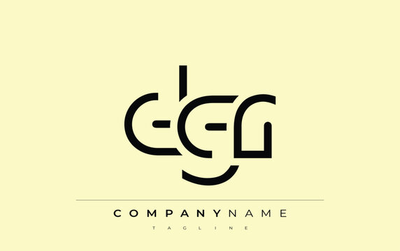 DGR abstract letter design. Modern Business Logo Design With Abstract Typography and Contemporary Style