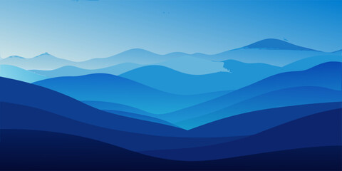 Serene ocean blue gradient background with smooth flowing curves and a calming aesthetic perfect for digital design and branding