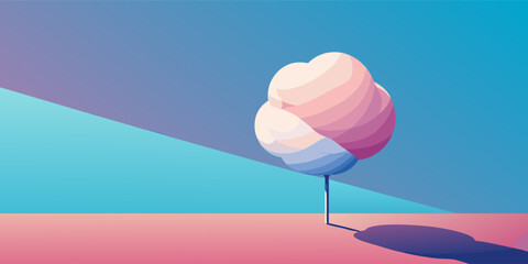 A soft and dreamy gradient banner design featuring a delightful blend of cotton candy pink and sky blue hues perfect for a whimsical advertisement or backdrop