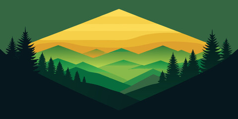 Vibrant nature themed banner design featuring a lush gradient of leaf green and mossy tones perfect for organic branding and natural promotions