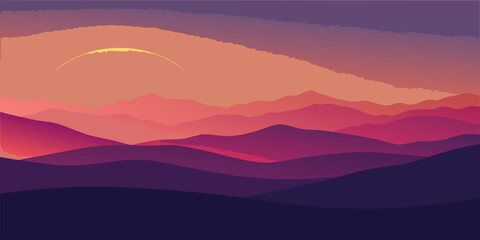 Vibrant sunset gradient background with seamless orange and magenta hues perfect for digital design and creative projects