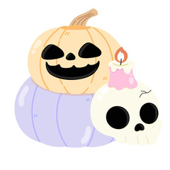 Pastel Halloween Clipart with Cute Ghosts and Witches