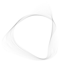 Abstract vector design showcasing a wireframe shape created with structured curved flowing lines.