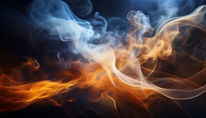 Obraz premium an abstract composition featuring dramatic smoke and light effects creates an intense atmosphere evoking feelings of mystery and artistic intrigue