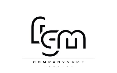 FGM abstract letter design. Modern Business Logo Design With Abstract Typography and Contemporary Style