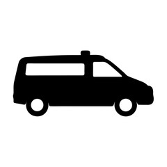Isolated black van vector illustration for transportation design and commercial use vehicle icon