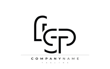 Obraz premium FGP abstract letter design. Modern Business Logo Design With Abstract Typography and Contemporary Style