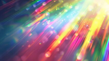 Obraz premium Optical crystal prisms glare rays. Light flashes. Christmas texture