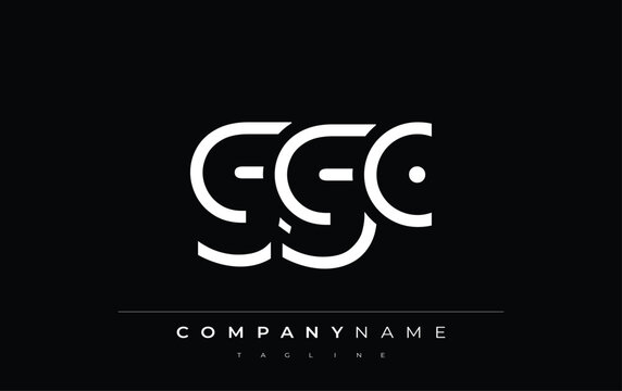 GGC abstract letter design. Modern Business Logo Design With Abstract Typography and Contemporary Style