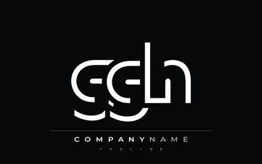 GGH abstract letter design. Modern Business Logo Design With Abstract Typography and Contemporary Style