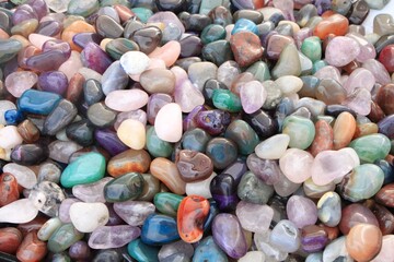 Collection of Polished Colorful Gemstones and Crystals – Assorted Healing Stones and Decorative...