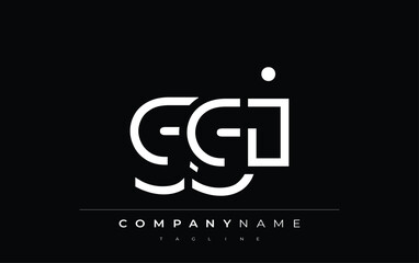 GGI abstract letter design. Modern Business Logo Design With Abstract Typography and Contemporary Style