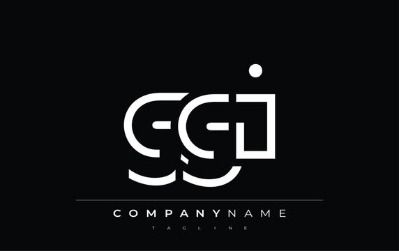 GGI abstract letter design. Modern Business Logo Design With Abstract Typography and Contemporary Style