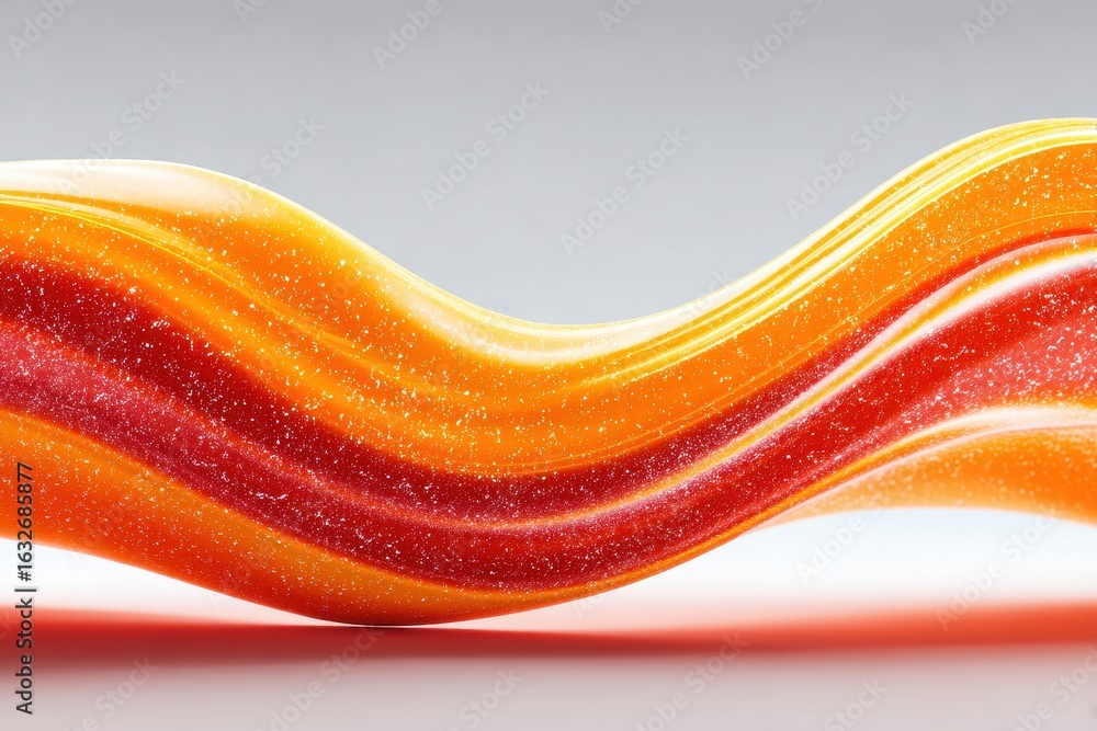 Poster abstract layered waves of yellow, orange, and red on a textured surface create a colorful background