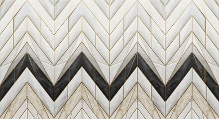 Chevron pattern marble tile design background luxury interior gold lines geometric texture decor