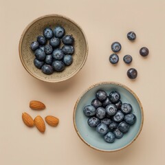 blueberries and raspberries