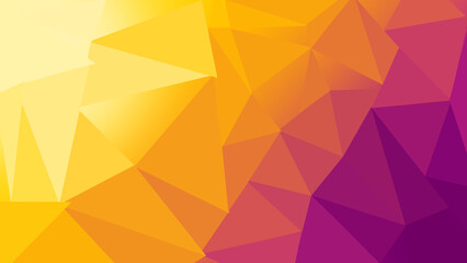 Low Poly Abstract Polygonal Background in Orange and Yellow | Warm Geometric Design, A bright and energetic low poly polygonal vector background featuring warm orange and yellow tones. Ideal for brand