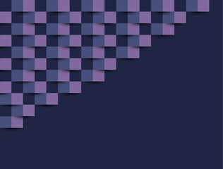 3D Geometric Square Grid Background in Purple and Pink on Dark Blue | Modern Abstract Design, 
A modern 3D abstract square pattern in purple and pink tones over a dark blue background. Perfect for web