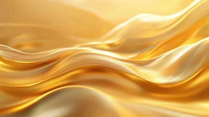 Golden silk waves flowing gracefully, creating a luxurious background