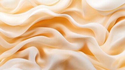 Fototapeta premium Soft, flowing silk fabric in warm tones, creating a serene background