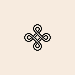 Celtic Knots icon flat vector design. 
