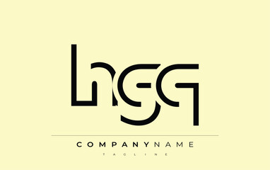 HGQ abstract letter design. Modern Business Logo Design With Abstract Typography and Contemporary Style