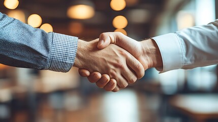 Close-up of two hands shaking.