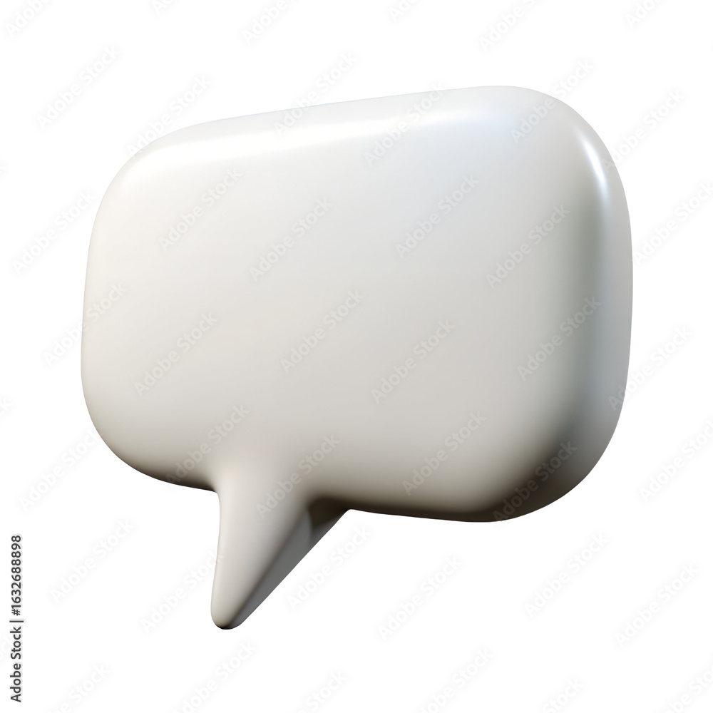 Poster white speech bubble communication message isolated on transparent background