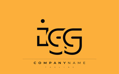 IGG abstract letter design. Modern Business Logo Design With Abstract Typography and Contemporary Style