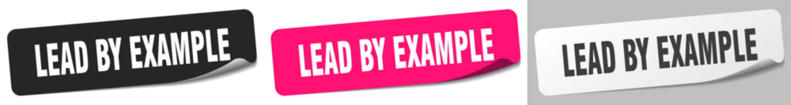 lead by example sticker. lead by example sticker set on white background