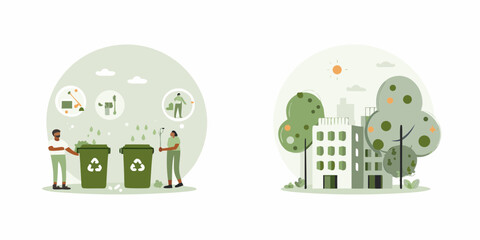 Urban recycling and green city living