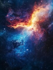 Obraz premium Stunning Cosmic Nebula Amidst the Vastness of Outer Space