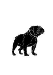 Bulldog Silhouette Illustration