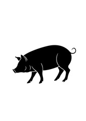 Pig Silhouette Illustration