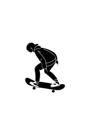 Skateboarder Silhouette Illustration