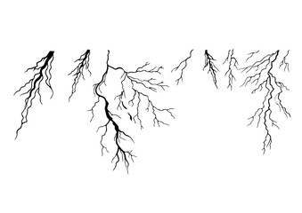 Lightning Bolt Silhouettes Illustration