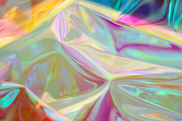 Vibrant abstract display of colorful iridescent light in a textured pattern