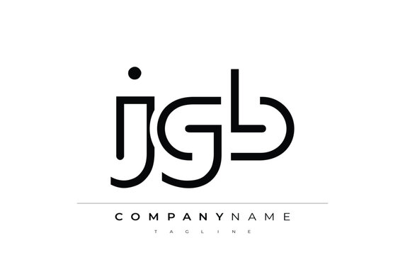 JGB abstract letter design. Modern Business Logo Design With Abstract Typography and Contemporary Style