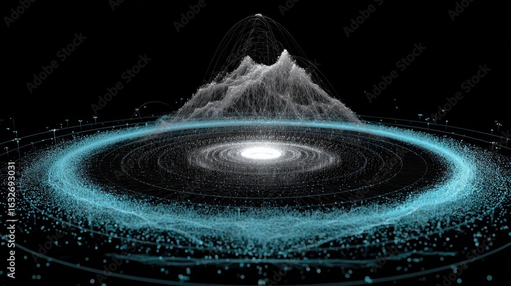 Poster a graphical representation of a quantum annealers energy landscape depicting local minima and pathwa