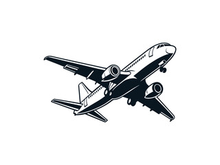 vector illustration of airplane on white background