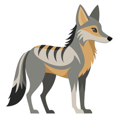 Jackal Vector Sandy And Gray Tones Side Profile