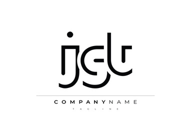 Fototapeta premium JGT abstract letter design. Modern Business Logo Design With Abstract Typography and Contemporary Style