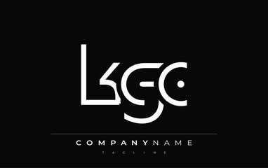 KGC abstract letter design. Modern Business Logo Design With Abstract Typography and Contemporary Style