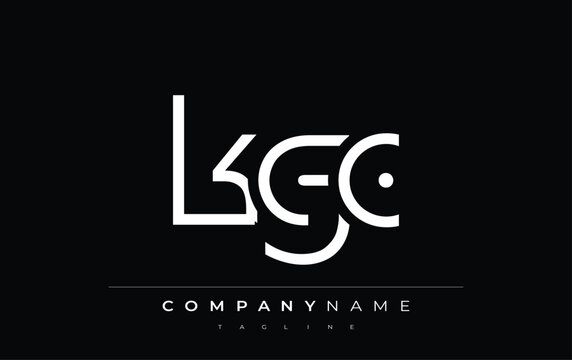 KGC abstract letter design. Modern Business Logo Design With Abstract Typography and Contemporary Style