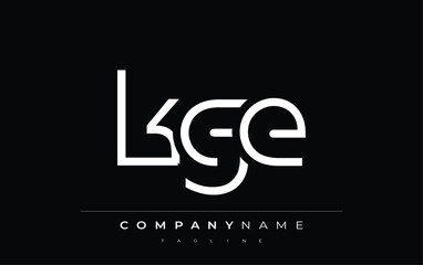 Fototapeta premium KGE abstract letter design. Modern Business Logo Design With Abstract Typography and Contemporary Style